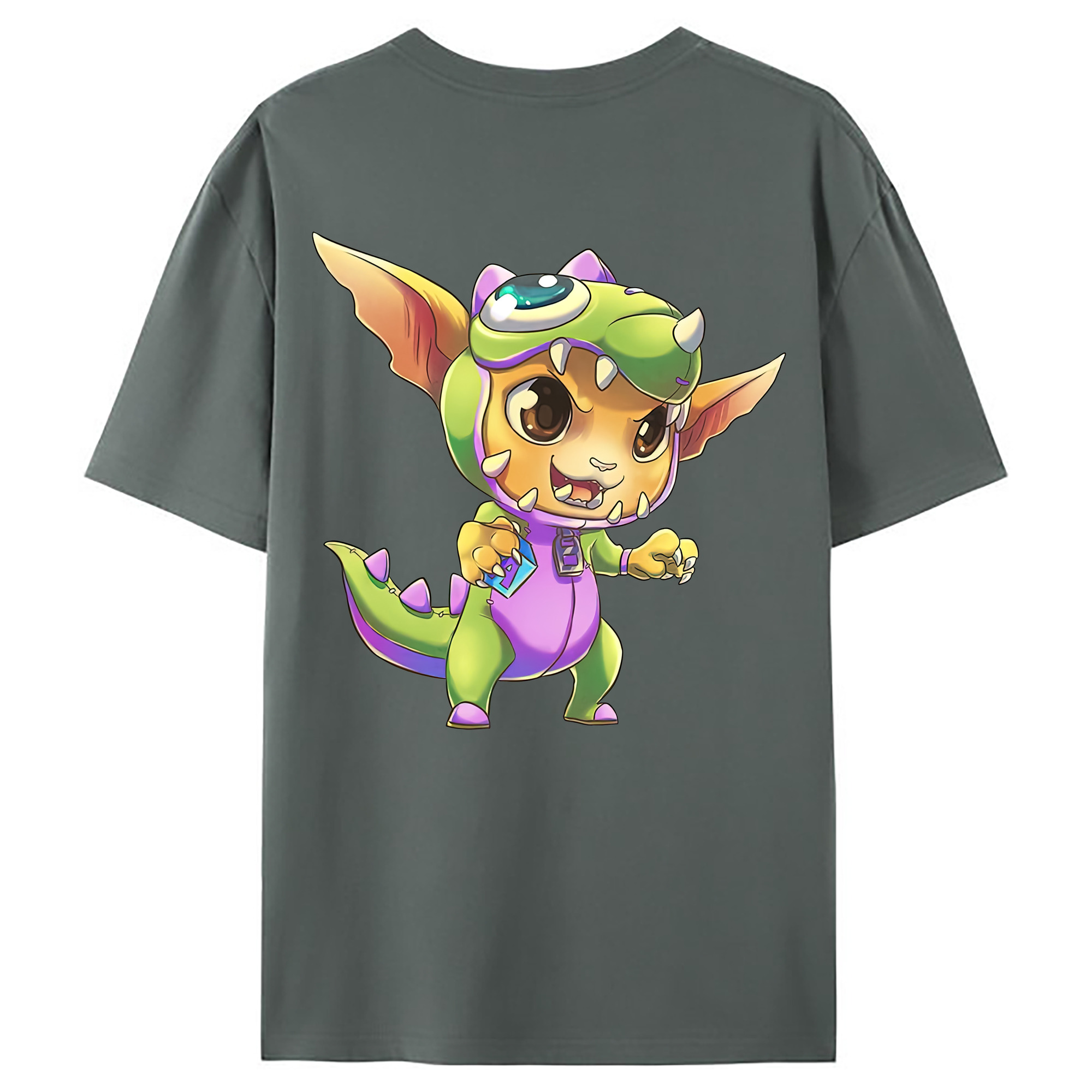 （画像用） リーグ・オブ・レジェンド League of Legends LOL 綿100％ メンズ半袖Tシャツ（バックプリント） 通気性